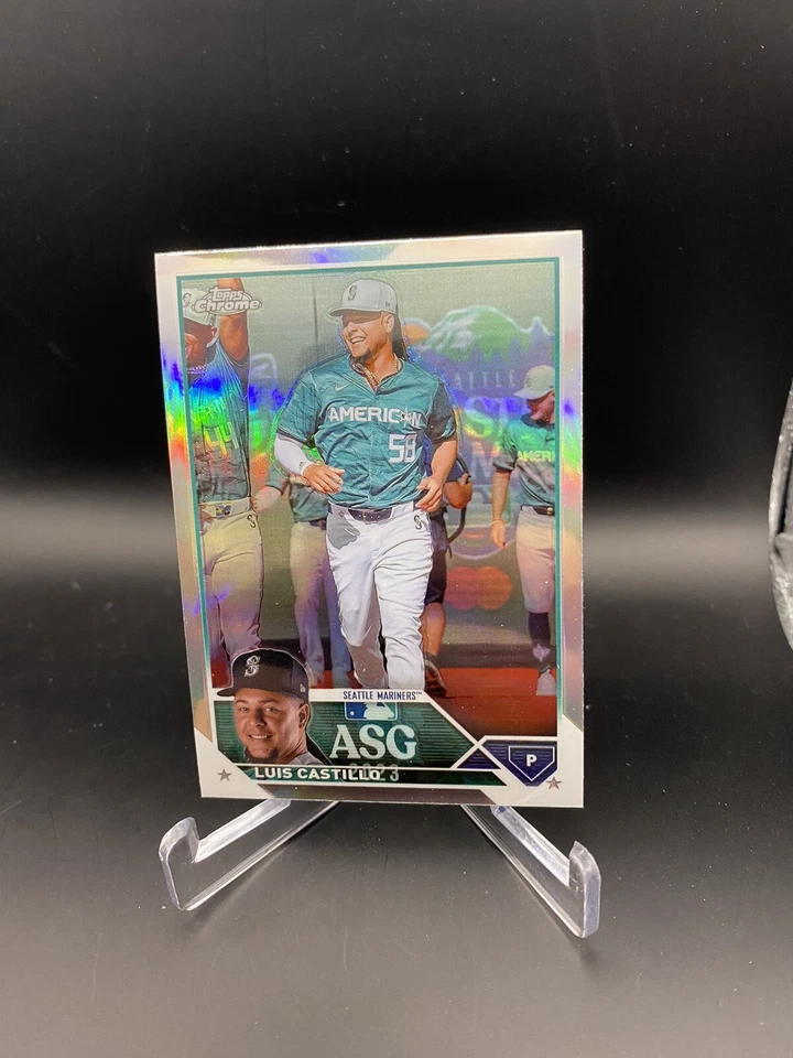 2023 Topps Chrome Update Luis Castillo Refractor Mariners - Image 1 of 2