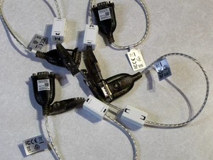 USB 2.0 to 9 pin DB9 RS-232 Converter Gold Tint RFI Suppressor + Indicator Lamp - Picture 1 of 10