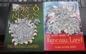 BORED OF THE RINGS & TOUGH GUIDE TO FANTASY LAND JOKE BOOKS MERP DISCWORLD HB HC - Picture 1 of 1