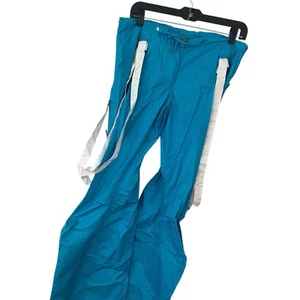 Pantalone UFO blu ellittico hip hop paracadute street raver donna piccolo - Foto 1 di 5