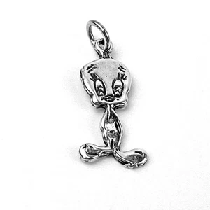 Ciondolo/Ciondolo Vintage .75" Tweety Bird .925 Argento Sterling 1,2g Ottime Condizioni - Foto 1 di 4