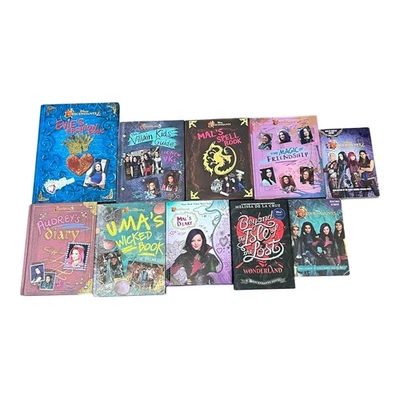 Lot of 10 Disney Descendents Books Wicked Spell Book Villain Kids Audrey's Diary - Image 1 of 4