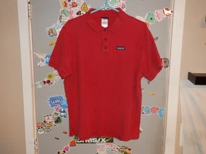 Herren Medium Patagonia Poloshirt rot getragen Bio Baumwolle Strick Outdoor - Bild 1 von 6