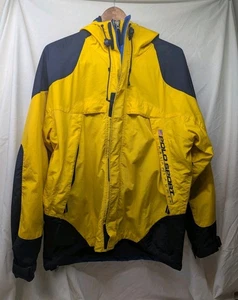 Chaqueta cortavientos vintage Polo Sport Ralph Lauren amarillo azul con cremallera para hombre XL - Imagen 1 de 7