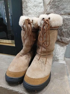 UGG Australia Ultimate Cuff Women's Boots Tasman Braided Detail Tan Chestnut 8 - Picture 1 of 8