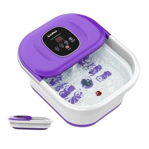 Foot Spa Bath Massager with Heat, Collapsible Foot Massager Spa Soaking Purple - Picture 1 of 7