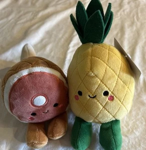 Hallmark Better Together Ham & Pineapple Easter 2 Magnetic Plush Set New - Picture 1 of 2