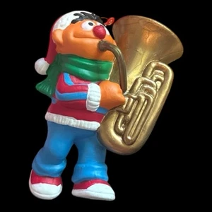 Decorazione natalizia vintage Sesame Street Ernie Playing Tuba da collezione usata in ottime condizioni - Foto 1 di 9