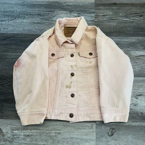 Vintage 80s 90s Levis Baby Pink Toddlers 6 Button Front Jacket Denim Jean Rare - Picture 1 of 7