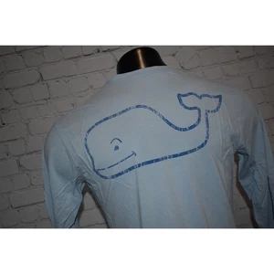 Vineyard Vines T-Shirt Mens Size XS Front Pocket Blue Cotton Long Sleeve - Picture 1 of 7