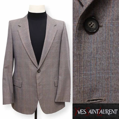 YVES SAINT LAURENT YSL mens multicolor plaid sport coat suit jacket blazer 40 R - Image 1 of 4
