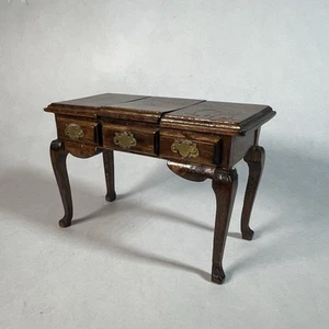 Mesa de escritura con cajón de escritorio para casa de muñecas muebles de madera - Imagen 1 de 9
