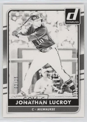 2016 Panini Donruss Test Proof Black /25 Jonathan Lucroy #141 - Image 1 of 2