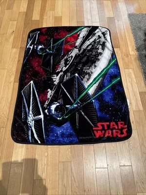 Star Wars Throw Northwest Company 48”x36” Fleece Blanket Lucas Film 2015 Rare Foto 1 de 4