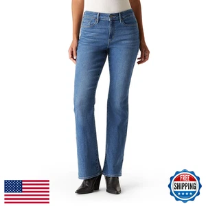 Levi's Signature Damen Modern Bootcut Jeans Mid-Rise Stretch Denim Faded Memor - Bild 1 von 6