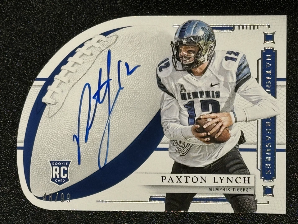 2016 National Treasures Collegiate #6 Paxton Lynch #/99 Die-Cut Auto Rookie RC - Image 1 of 2