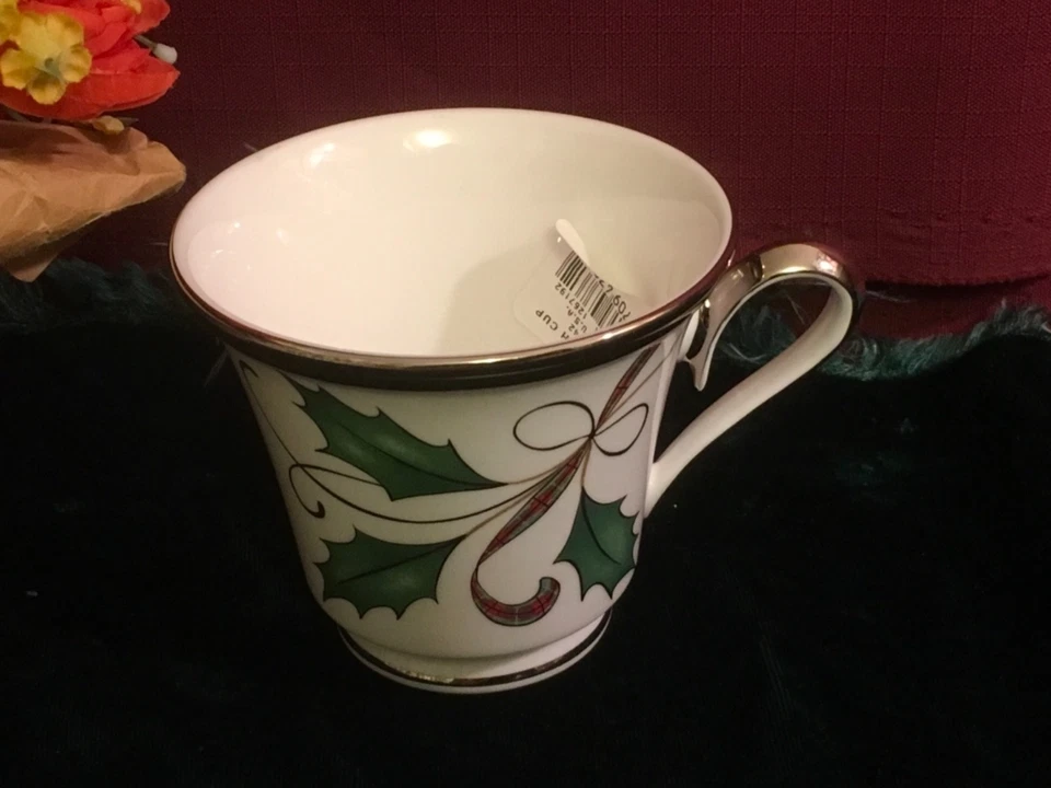 LENOX Holiday Nouveau White platinum Tea Cup only Brand NEW with tags USA