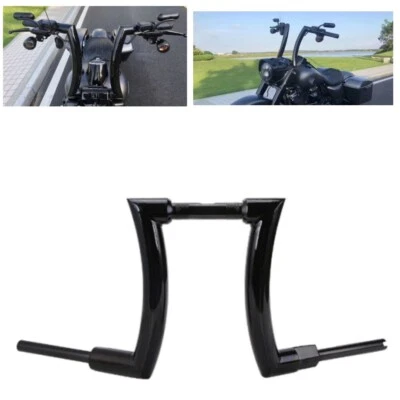 14"Rise 2"Ape Schwarz Hanger Lenker für Harley Touring Dyna Softail Sportster 🔥 - Bild 1 von 4