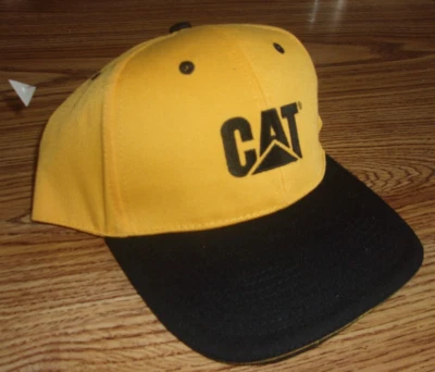 CAT / CATERPILLAR VINTAGE YELLOW / BLACK HAT / CAP - Image 1 of 3