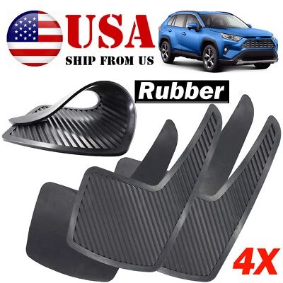 4Pcs Rubber Mud Flaps Splash Guards Mudguards Front Rear Racing Rally Trunks - Image 1 of 4