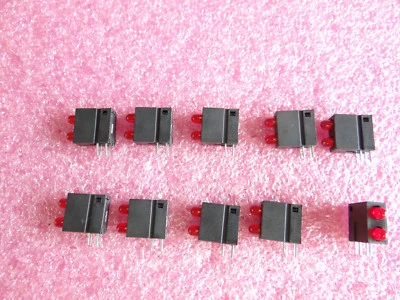 10 x LED Halter für Leiterplatten-Montage mit LED 3mm Rot-Rot anreihbar,Arduino - Bild 1 von 2