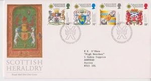 GB ROYAL MAIL FDC 1987 SCOTTISH HERALDRY STAMP SET BUREAU PMK - Picture 1 of 1