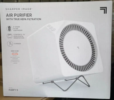 Sharper Image PURIFY 5 TRUE HEPA Air Purifier Capture 99.97%, 4 Speed, FREE SHIP - Image 1 of 4