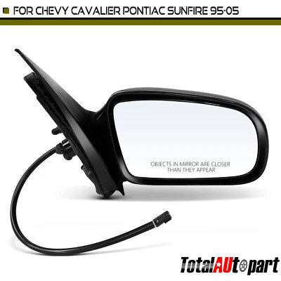 New Black Power Mirror for Chevrolet Cavalier Pontiac Sunfire 95-05 Passenger - Image 1 of 4