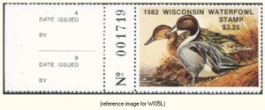 D2K Wisconsin Duck Stamp 1982 $3.25 w/left tab - Picture 1 of 1