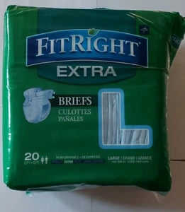 "Calzoncillos extra para adultos Fitright con pestañas, paquete de 20 tallas grandes, 48""-58" - Imagen 1 de 4