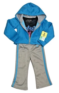 NEW Skechers Baby Girls 3 Piece Hooded Jacket Pants Shirt Active Wear Outfit 18M - Picture 1 of 9
