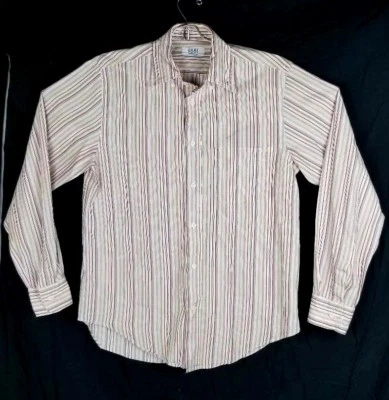 1881 Cerruti Blue Men Size 39 Strip Multi Color Button Down Shirt - Image 1 of 4