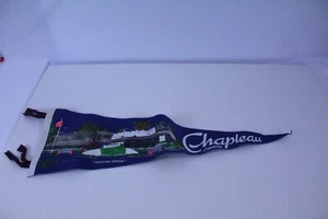 Souvenir Felt Pennant Chapleau Canada Featuring Special Steam Locomotive Vintage - Picture 1 of 6