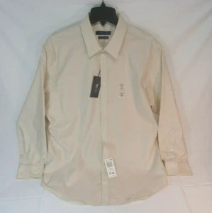 Tommy Hilfiger Th Flex Collar Solid Ivory Dress Shirt 17.5 32 33 NWT $79 - Picture 1 of 5
