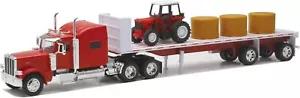 Newray Peterbilt 389 with Hay and Farm Tractor Playset 1/32 Scale Model Toy - Picture 1 of 1