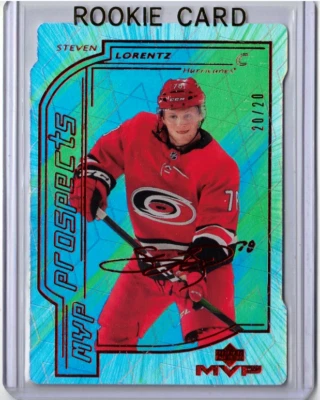 STEVEN LORENTZ 20/21 Upper Deck MVP Prospects Update Rookie BLUE GREEN /20 #132 - Image 1 of 2