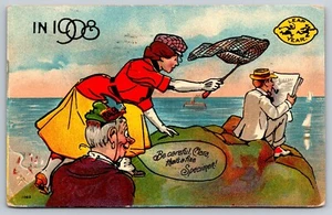 AK Schaltjahr 1908 Sei vorsichtig Clara Das ist ein schönes Exemplar - Bild 1 von 2