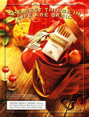 ANUNCIO BÁSICO DE CIGARRILLOS #52 RARO 2000 VINTAGE AGOTADO  Foto 1 de 2