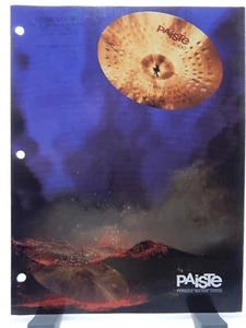 PAISTE CYMBALS Vintage 1986 Series 400 1000 2000 3000 Trifold Brochure Catalog - Foto 1 di 4