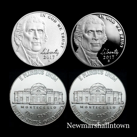 2017 P+D+S+S Jefferson Proof Nickel and Enhanced Nickel BU Mint Proof Set Cover