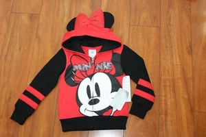 NWT GIRLS DISNEY STORE SZ 3 HOODIE MINNIE MOUSE - Picture 1 of 3
