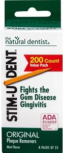 Stim-u-dent Plaque Removers 24 Packs Of 25 Picks/pack (600 Picks) - Mint Flavor - Picture 1 of 4