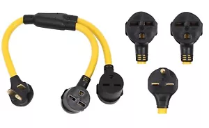 ONETAK NEMA 6-30P to 2 Outlet Port 6-30-30R Y Splitter STW 3 Ft 240V 30 Amp - Picture 1 of 2