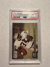 1991 PRO SET #335 BO JACKSON BARRY SANDERS NFLPA LOGO ON BACK PSA 8 NM-MT