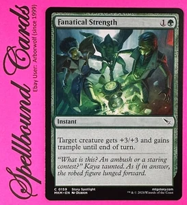 MTG EN x1 Fanatical Strength (#159) Murders at Karlov Manor (MKM) NM+ [244228] - Picture 1 of 2