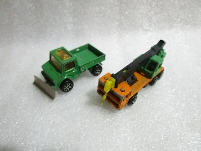 Majorette  No 224 Snowplough Unimog & No 228 Saviem Crane - Image 1 of 4