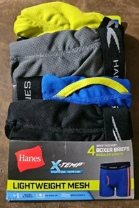 Hanes Boys' X-Temp Breathable Mesh Boxer Brief 4-Pack, Assorted, Size Small - Picture 1 of 2