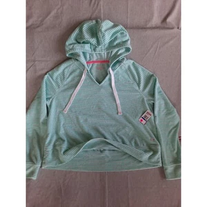 Suéter Vineyard Vines Mujer XL Rayas Moda Tejido Terry Toalla Sudadera con Capucha Cordón - Imagen 1 de 8