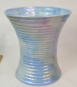 Maling English Satin Luster Ribbed Ceramic Glazed Vase - Picture 1 of 12