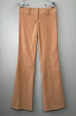 Pantalones de vestir Tracy Evans Limited Juniors talla 5 tostados tiro bajo acampanados Y2K Foto 1 de 4